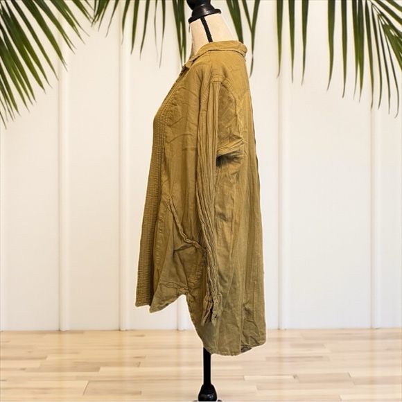 FREE PEOPLE FP One Penny Waverly Tunic – Khaki Green Flowy Boho Estimated Small - Picture 5 of 15